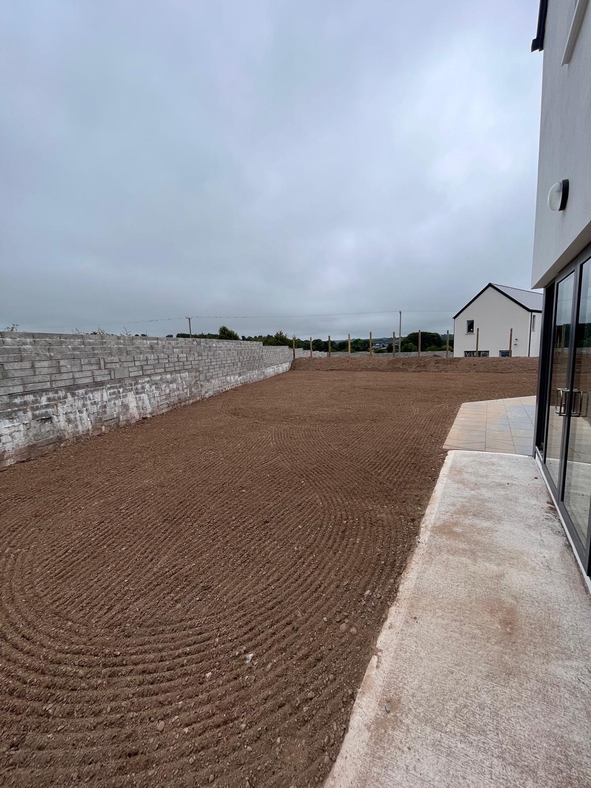 Levelled & raked ready for turf