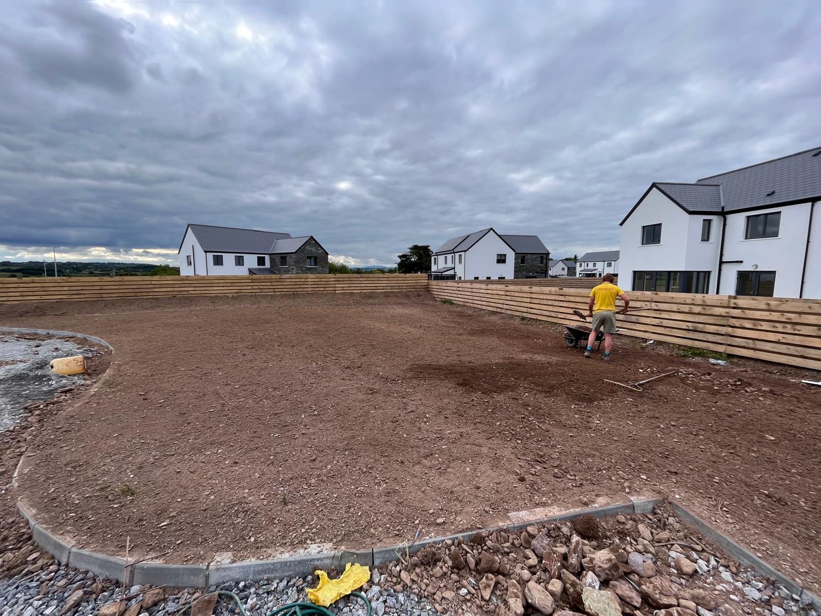 Levelling a new-build garden