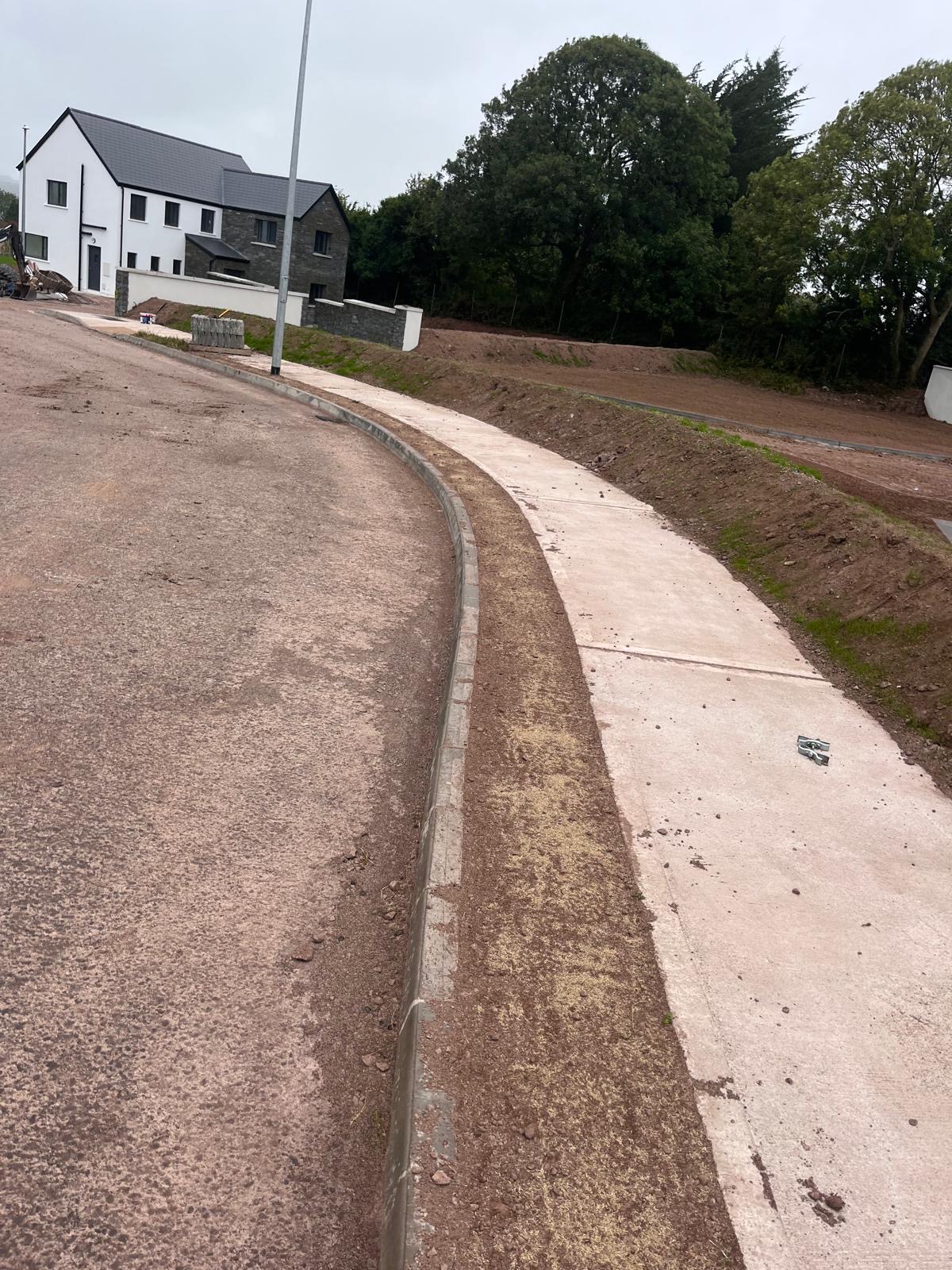Kerbing & concrete path