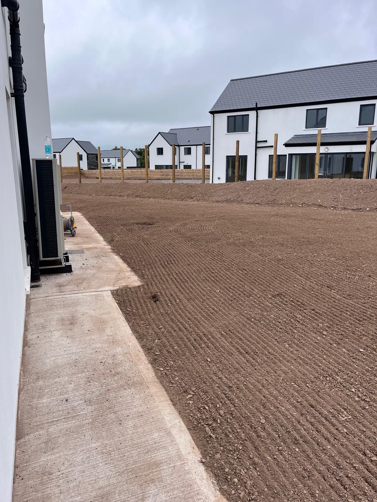 Levelling beside the house
