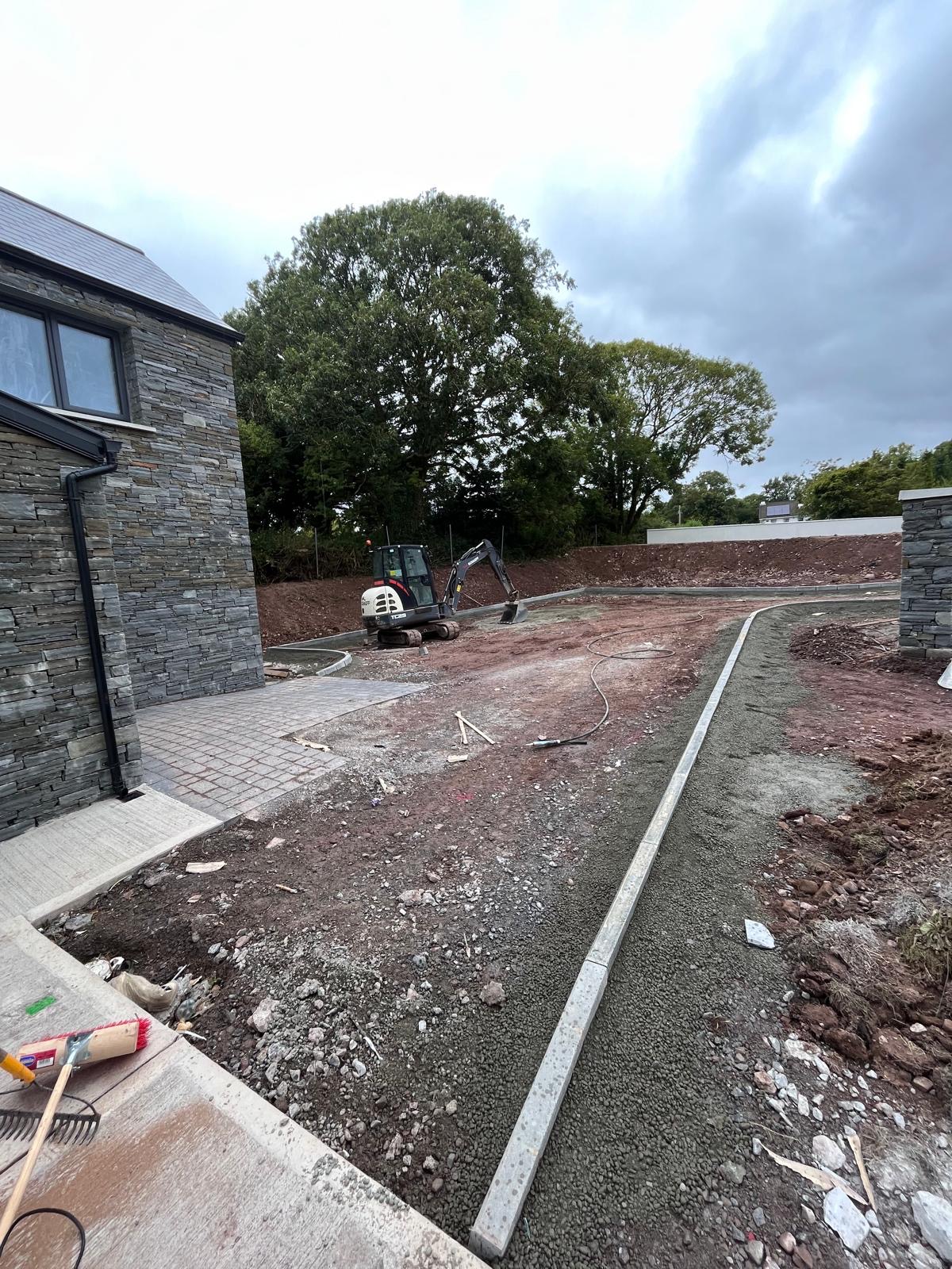 Grading & levelling the garden