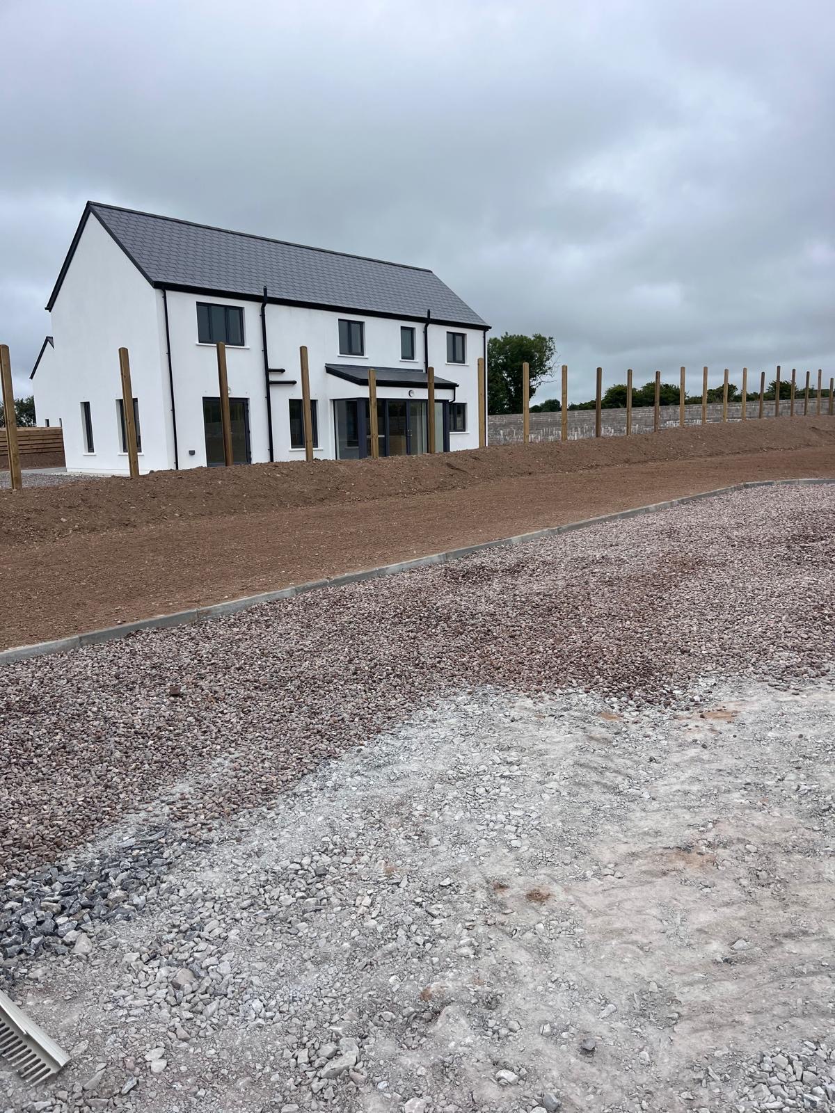 Gravel driveway base, new build