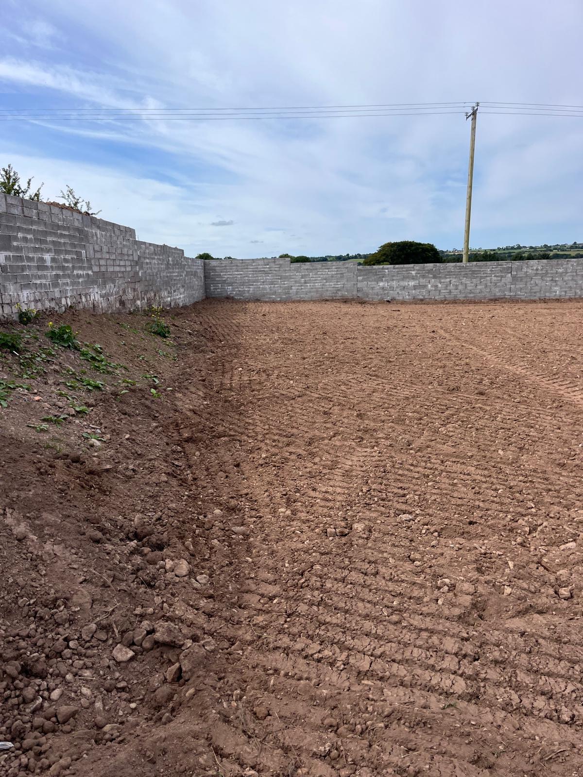 Levelled & graded ground