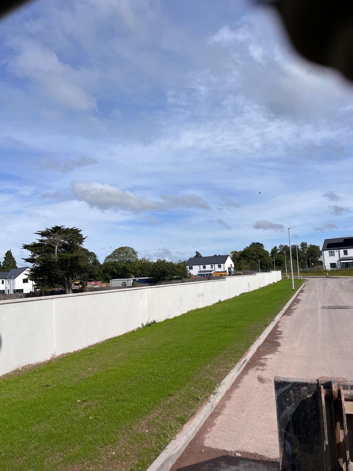 Finished lawn & embankment