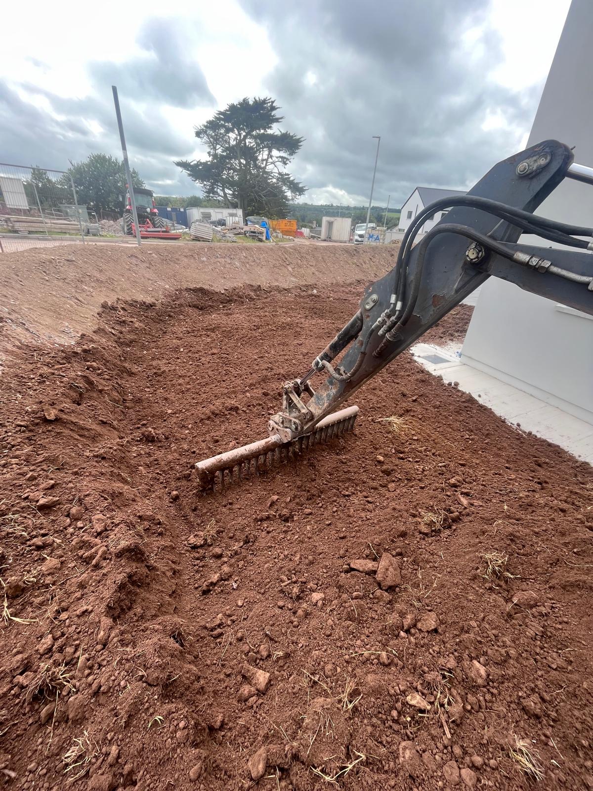 Grading the subsoil