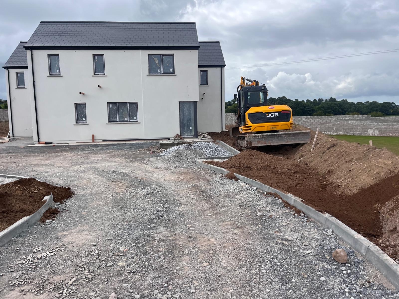 Driveway base excavation