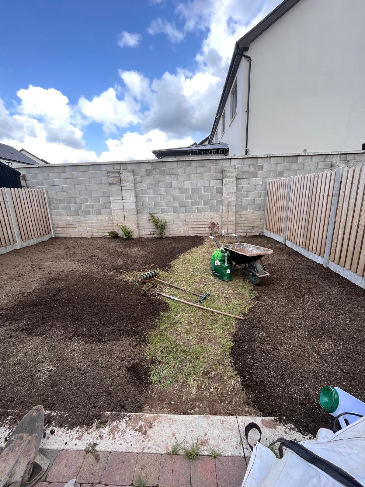Fresh topsoil, ready to seed