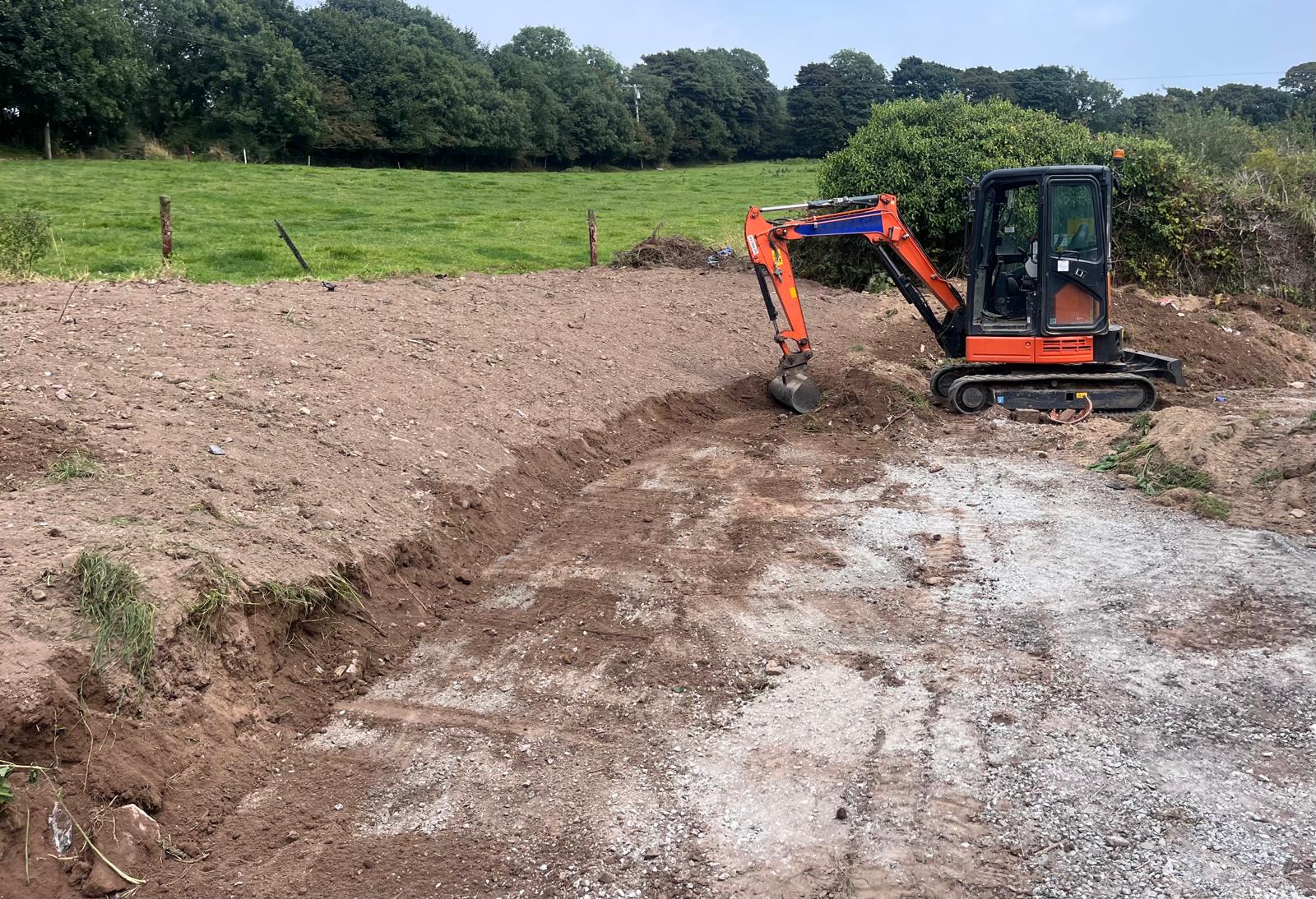 Land drainage excavation