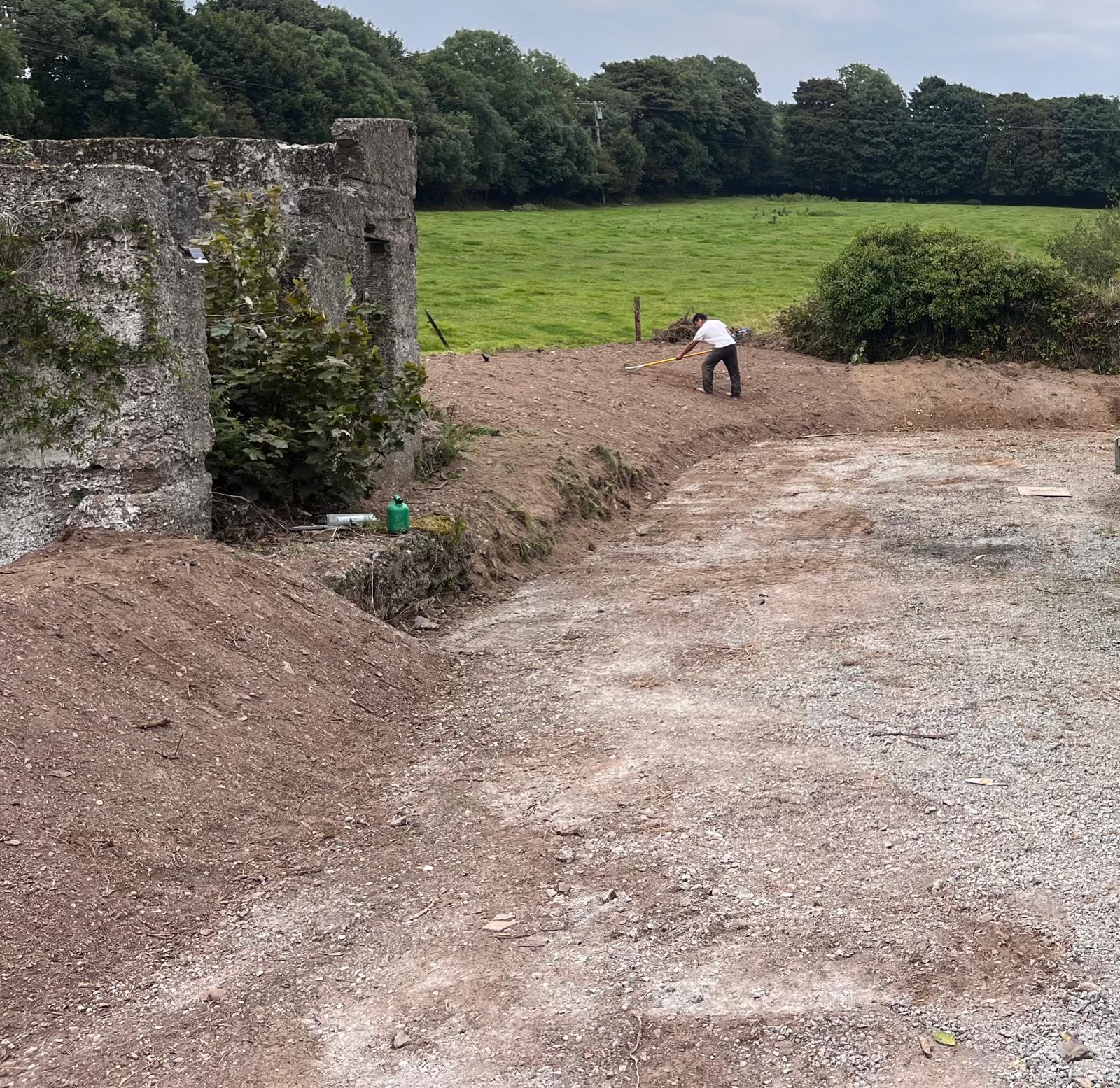 Rural entrance ground works