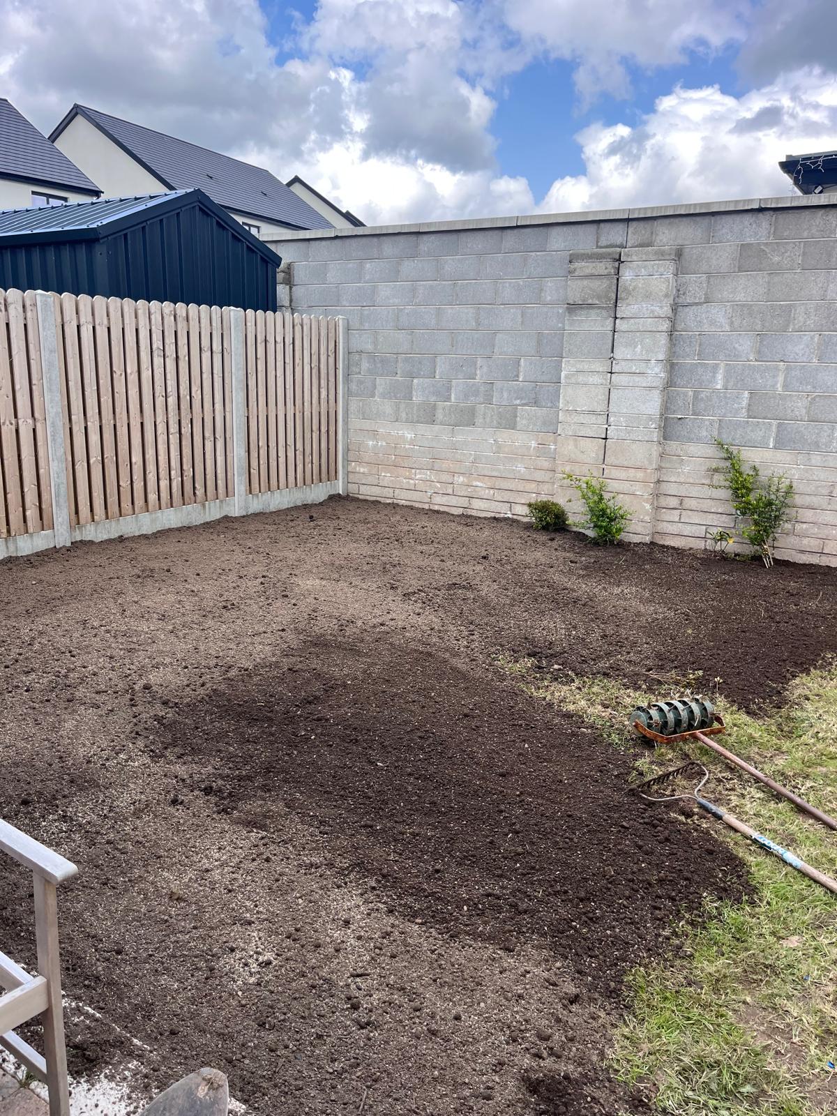 Seed bed prepared, walled garden